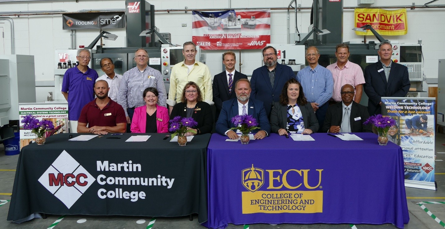 Martin Community College & East Carolina University Sign Bilateral Agreement for Industrial Systems Program