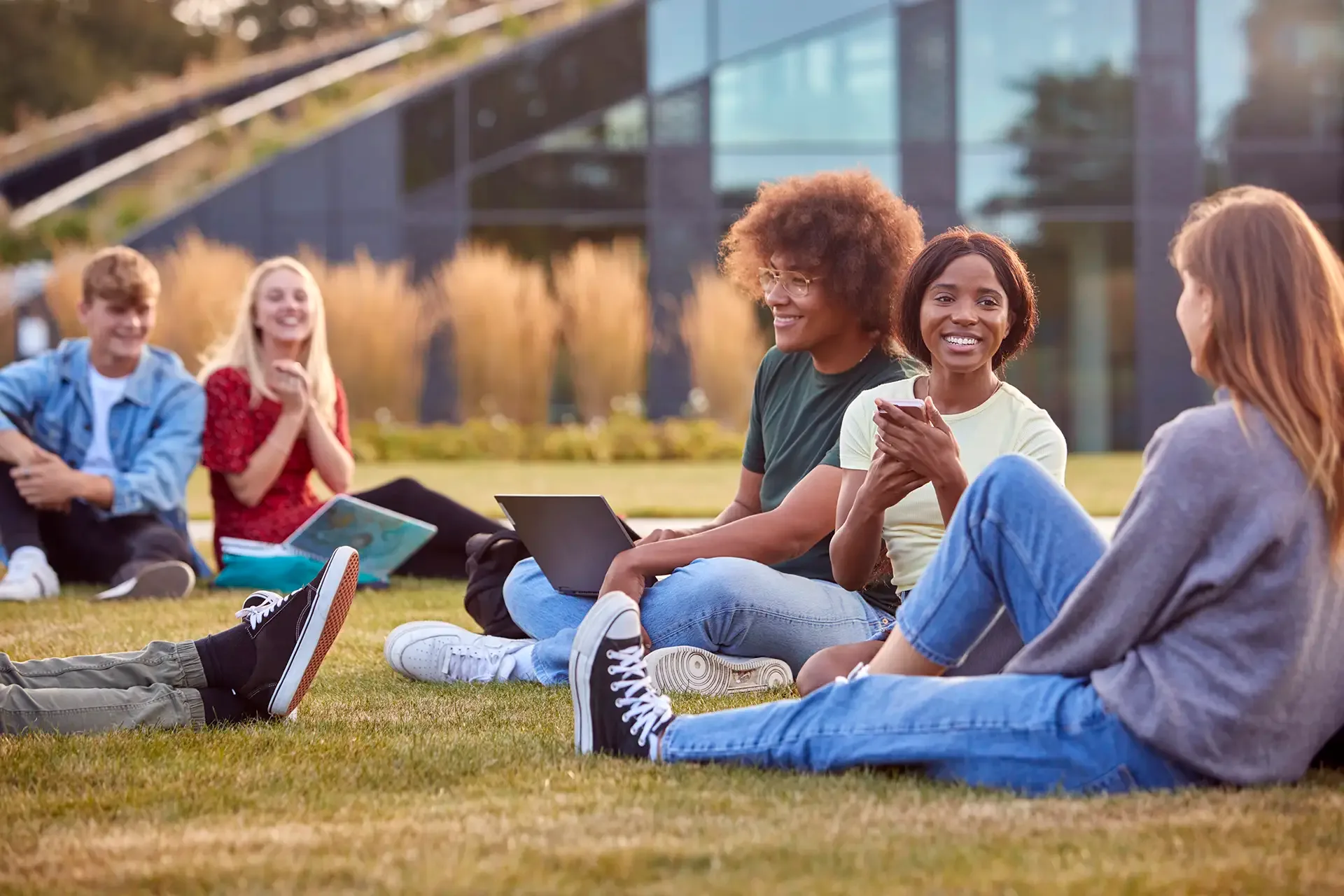 Student reviewing financial aid options